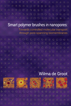 Wilma de Groot thesis cover: Smart polymer brushes in nanopores